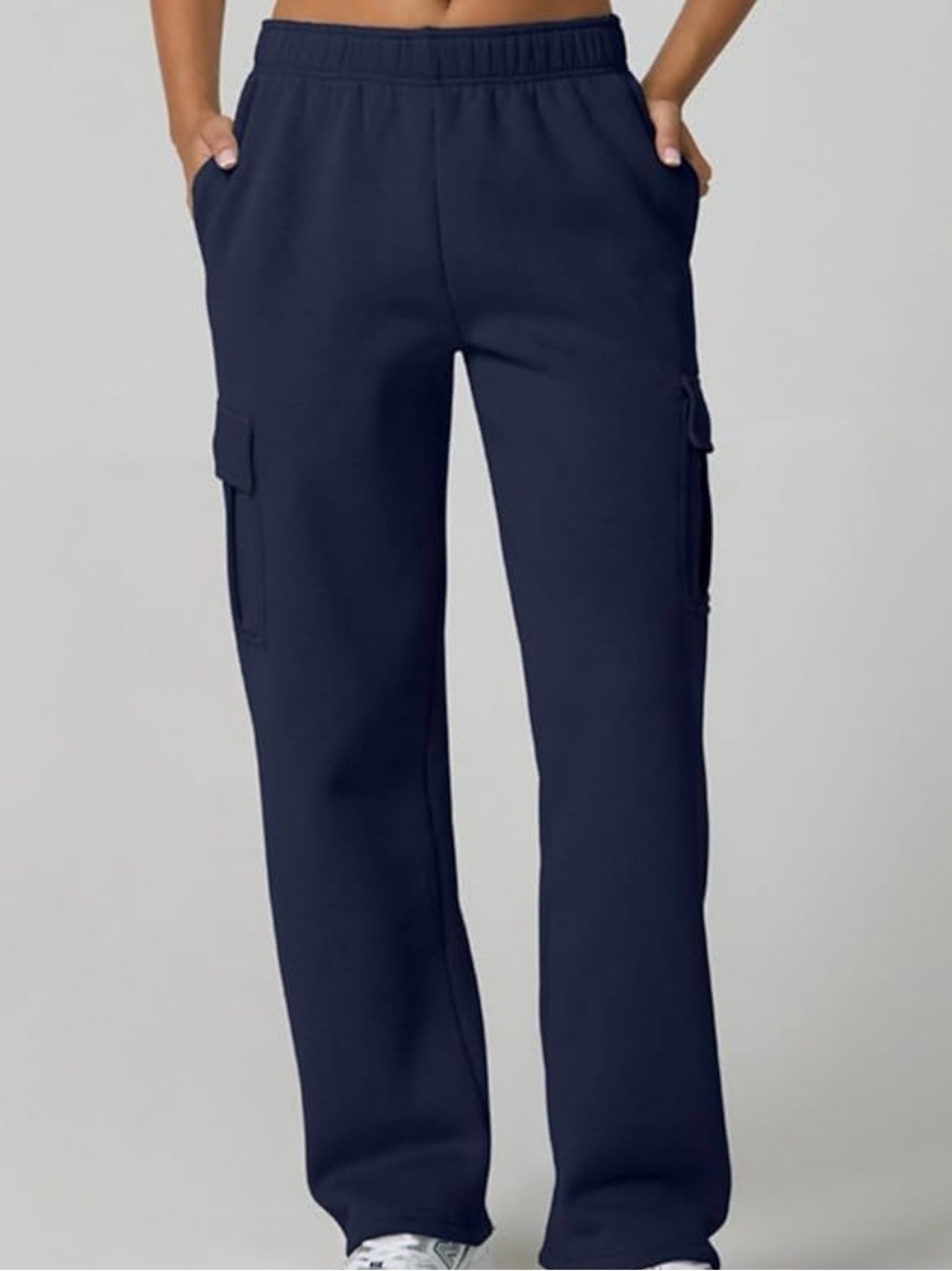 Women’s Navy Buttlifting Cargo Sweats